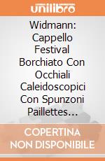 Widmann: Cappello Festival Borchiato Con Occhiali Caleidoscopici Con Spunzoni Paillettes Multicolore giochi
