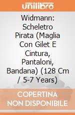 Widmann: Scheletro Pirata (Maglia Con Gilet E Cintura, Pantaloni, Bandana) (128 Cm / 5-7 Years) giochi