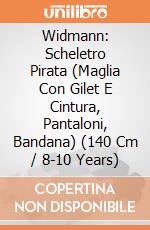 Widmann: Scheletro Pirata (Maglia Con Gilet E Cintura, Pantaloni, Bandana) (140 Cm / 8-10 Years) giochi