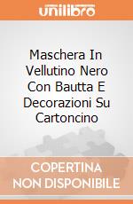 Maschera In Vellutino Nero Con Bautta E Decorazioni Su Cartoncino giochi