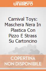 Carnival Toys: Maschera Nera In Plastica Con Pizzo E Strass Su Cartoncino giochi