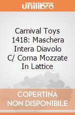 Carnival Toys 1418: Maschera Intera Diavolo C/ Corna Mozzate In Lattice gioco