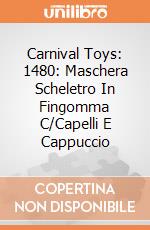 Carnival Toys: 1480: Maschera Scheletro In Fingomma C/Capelli E Cappuccio gioco