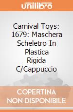 Carnival Toys: 1679: Maschera Scheletro In Plastica Rigida C/Cappuccio gioco