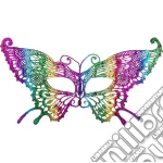 Carnival Toys: 1771: Maschera Farfalla Multicolor In Tessuto Macrame' Su Cartoncino giochi