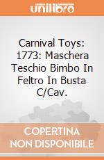 Carnival Toys: 1773: Maschera Teschio Bimbo In Feltro In Busta C/Cav. gioco