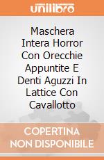 Maschera Intera Horror Con Orecchie Appuntite E Denti Aguzzi In Lattice Con Cavallotto giochi