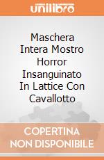 Maschera Intera Mostro Horror Insanguinato In Lattice Con Cavallotto giochi