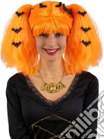 Carnival Toys: Parrucca Halloween Arancione Con Codini E Pipistrelli In Busta giochi