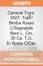 Carnival Toys: 3427: TutÃ¹ Bimba Rosso C/Ragnatele Nere L. Cm. 30 Ca. T.U. In Busta C/Cav. gioco