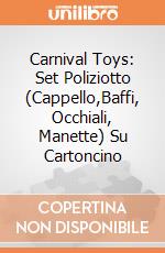 Carnival Toys: Set Poliziotto (Cappello,Baffi, Occhiali, Manette) Su Cartoncino gioco