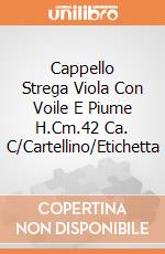 Cappello Strega Viola Con Voile E Piume H.Cm.42 Ca. C/Cartellino/Etichetta gioco di Carnival Toys