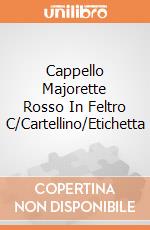 Cappello Majorette Rosso In Feltro C/Cartellino/Etichetta gioco di Carnival Toys