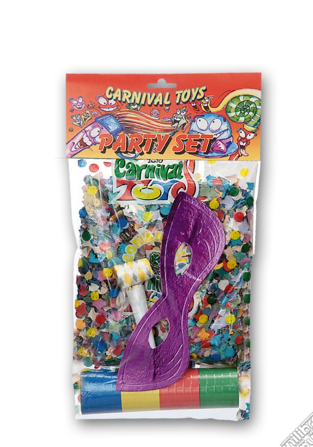 Carnival Toys 4487: Party Set (1 Busta Coriandoli, 1 Stella, 1 Lingua, 1 Farfalla) gioco