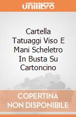 Cartella Tatuaggi Viso E Mani Scheletro In Busta Su Cartoncino giochi