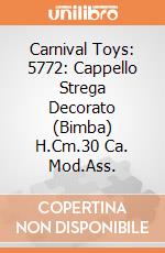 Carnival Toys: 5772: Cappello Strega Decorato (Bimba) H.Cm.30 Ca. Mod.Ass. gioco