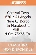 Carnival Toys 6301: Ali Angelo Nere C/ Bordo In Marabout E Glitter H.Cm.78X65 Ca. gioco