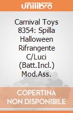 Carnival Toys 8354: Spilla Halloween Rifrangente C/Luci (Batt.Incl.) Mod.Ass. gioco