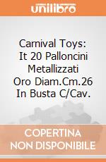 Carnival Toys: It 20 Palloncini Metallizzati Oro Diam.Cm.26 In Busta C/Cav. giochi