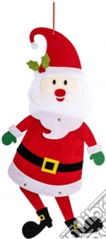 Carnival Toys: Decorazione Babbo Natale Snodabile In Feltro H.Cm.60 Ca. Con Cav. giochi