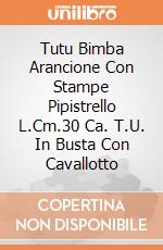 Tutu Bimba Arancione Con Stampe Pipistrello L.Cm.30 Ca. T.U. In Busta Con Cavallotto giochi