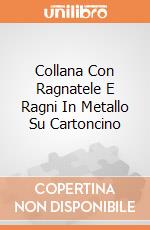 Collana Con Ragnatele E Ragni In Metallo Su Cartoncino giochi