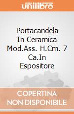 Portacandela In Ceramica Mod.Ass. H.Cm. 7 Ca.In Espositore giochi
