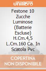 Festone 10 Zucche Luminose (Batterie Escluse) H.Cm.4,5 L.Cm.160 Ca. In Scatola Pvc giochi