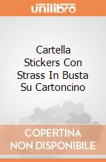 Cartella Stickers Con Strass In Busta Su Cartoncino giochi