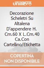 Decorazione Scheletri Su Altalena D'appendere H. Cm.60 X L.Cm.40 Ca.Con Cartellino/Etichetta giochi