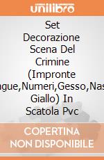 Set Decorazione Scena Del Crimine (Impronte Sangue,Numeri,Gesso,Nastro Giallo) In Scatola Pvc giochi