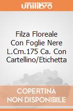 Filza Floreale Con Foglie Nere L.Cm.175 Ca. Con Cartellino/Etichetta giochi