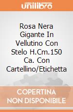 Rosa Nera Gigante In Vellutino Con Stelo H.Cm.150 Ca. Con Cartellino/Etichetta giochi