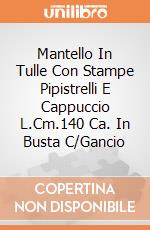 Mantello In Tulle Con Stampe Pipistrelli E Cappuccio L.Cm.140 Ca. In Busta C/Gancio giochi