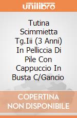 Tutina Scimmietta Tg.Iii (3 Anni) In Pelliccia Di Pile Con Cappuccio In Busta C/Gancio giochi