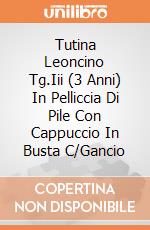 Tutina Leoncino Tg.Iii (3 Anni) In Pelliccia Di Pile Con Cappuccio In Busta C/Gancio giochi