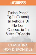 Tutina Panda Tg.Iii (3 Anni) In Pelliccia Di Pile Con Cappuccio In Busta C/Gancio giochi