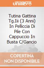Tutina Gattina Tg.Iii (3 Anni) In Pelliccia Di Pile Con Cappuccio In Busta C/Gancio giochi