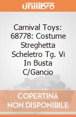 Carnival Toys: 68778: Costume Streghetta Scheletro Tg. Vi In Busta C/Gancio gioco