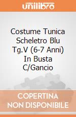 Costume Tunica Scheletro Blu Tg.V (6-7 Anni) In Busta C/Gancio giochi