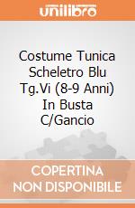 Costume Tunica Scheletro Blu Tg.Vi (8-9 Anni) In Busta C/Gancio giochi