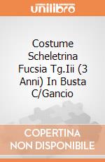 Costume Scheletrina Fucsia Tg.Iii (3 Anni) In Busta C/Gancio giochi