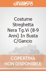 Costume Streghetta Nera Tg.Vi (8-9 Anni) In Busta C/Gancio giochi