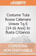 Costume Tuta Rossa Calamaro Unisex Tg.S (14-16 Anni) In Busta C/Gancio giochi