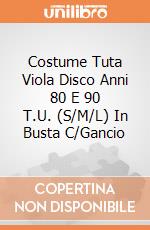 Costume Tuta Viola Disco Anni 80 E 90 T.U. (S/M/L) In Busta C/Gancio giochi