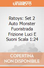 Rstoys: Set 2 Auto Monster Fuoristrada Frizione Luci E Suoni Scala 1:24 giochi
