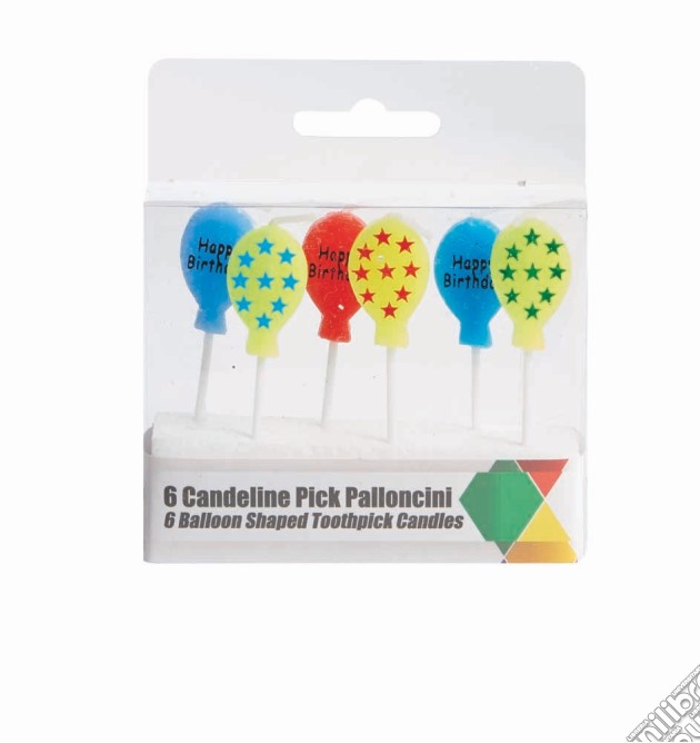 Giocoplast: Busta 6 Candeline Pick Palloncini gioco di Giocoplast