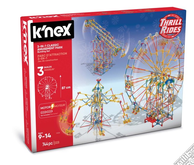 K-Nex - 3 In 1 Classic Amusement Park Building Set gioco di Grandi Giochi