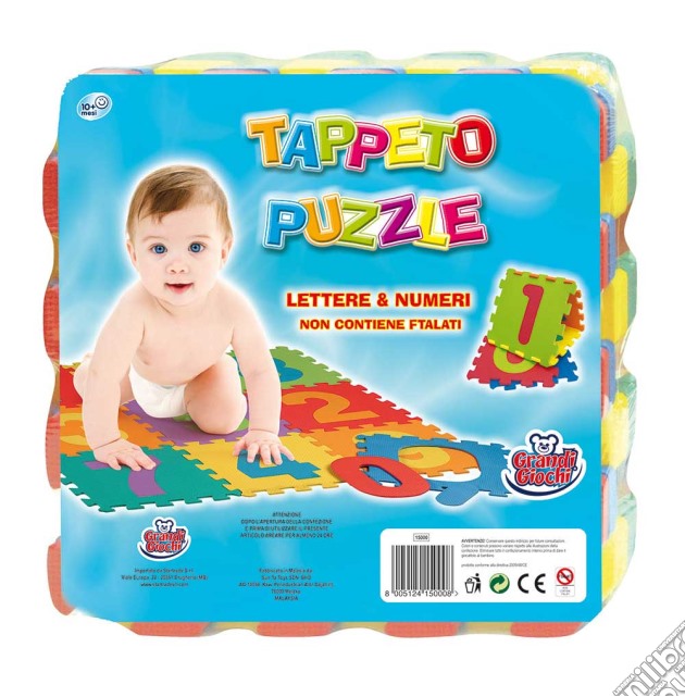 Bebi Sogni - Tappeto Puzzle - Mattonelle Morbide Numeri E Lettere 6 Pz puzzle di Grandi Giochi