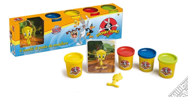 Looney Tunes - Pasta Da Modellare - 4 Vasetti gioco di Grandi Giochi